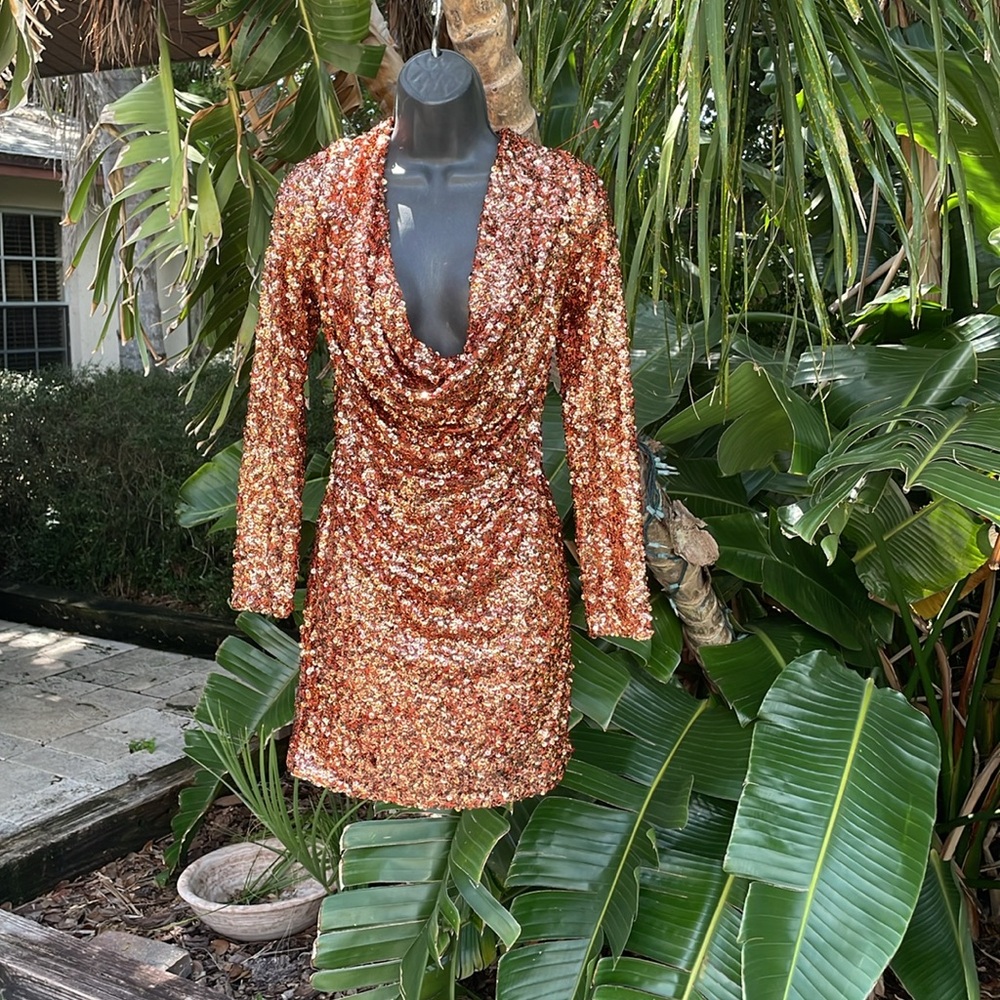 ASOS Cowl neck sequin dress
